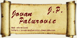 Jovan Palurović vizit kartica
